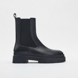 Zara Lug Sole Low Heel boots